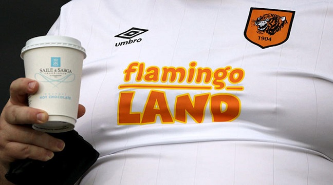 Put yourself in pole position to win the biggest deals using thought leadership 1 Detail of a hull city fan wearing a new season replica shirt with flamingo land sponsorship on the front