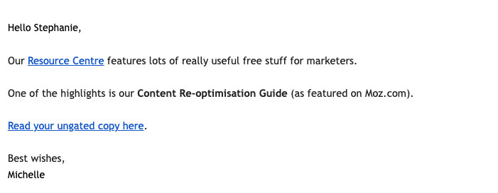 Email with hyperlinks. Full description and transcript below, under summary field labelled 'open image description and transcript'