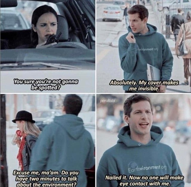The importance of storytelling in business writing and how to do it well 2 Meme of scenes from brooklyn nine-nine. Full description and transcript below under summary field 'open description and transcript of image'