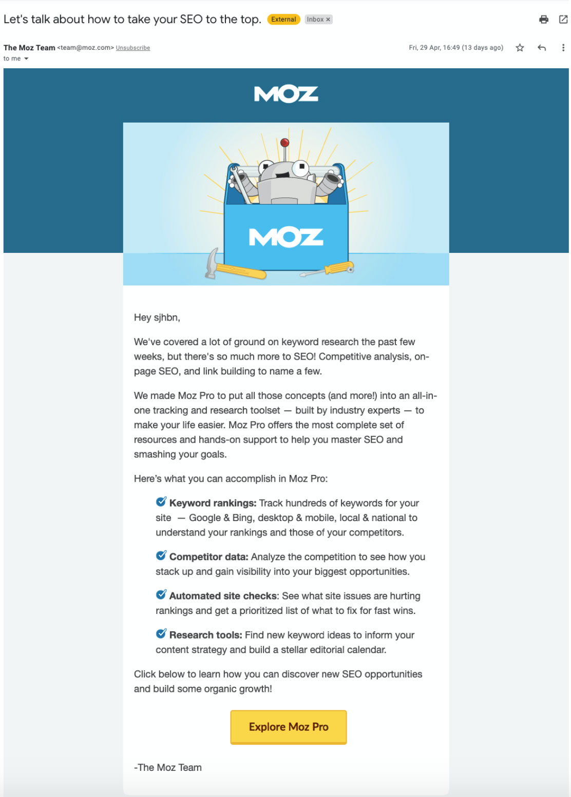 Moz email. Full description and transcript below, under summary field labelled 'open image description and transcript'