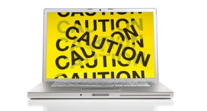 Caution tape laptop