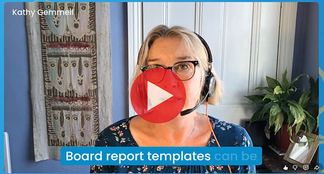 Trainer Kathy Gemmell on video still with play button